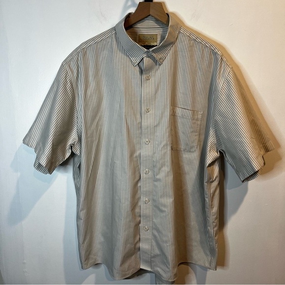 Men’s | Cabelas Tan Pin Striped Button Down Shirt | XXL - Picture 1 of 8